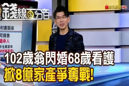 《錢線百分百－蘇家宏律師》102歲翁閃婚68歲看護 掀8億家產爭奪戰!