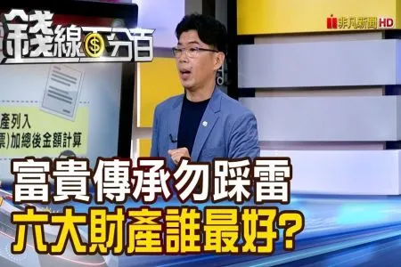 《錢線百分百－蘇家宏律師》《富貴傳承勿踩雷 六大財產誰最好?》