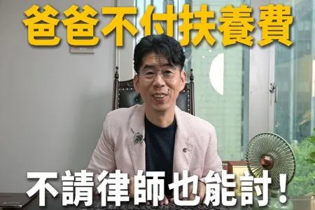 《陽光暖男 蘇家宏律師》爸爸不付小孩扶養費怎麼辦？扶養費可以要多少？律師教你怎麼算！不請律師自己也能爭取扶養費，蘇律師直接教你填表聲請調解！