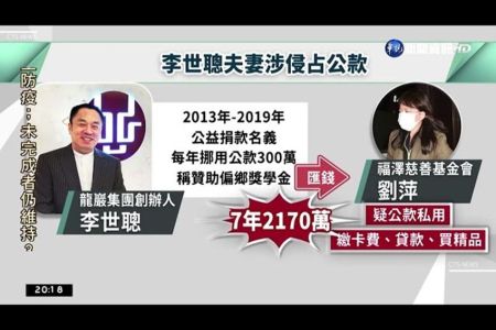 《華視新聞-施宥宏律師》出大於入! 龍巖李世聰夫婦涉吞捐款不起訴