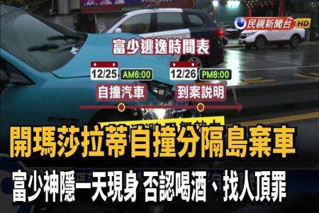 《民視新聞-施宥宏律師》開瑪莎拉蒂自撞分隔島棄車 富少神隱一天現身 否認喝酒、找人頂罪