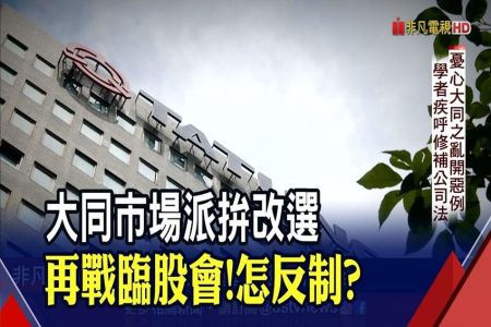 《非凡新聞-施宥宏律師》百年大同恐變天? 市場派再戰臨時股東會