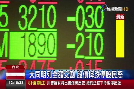 《台視新聞-王耀緯律師》大同明列全額交割 股價摔跌停股民怒