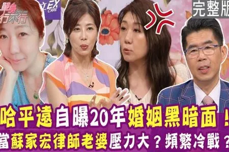 《單身行不行-蘇家宏律師》自曝20年婚姻黑暗面!哈平遠開刀 老公漠不關心沒他的事!蘇家宏老婆大嘆嫁錯人?送房給錢換不到太太一個笑容